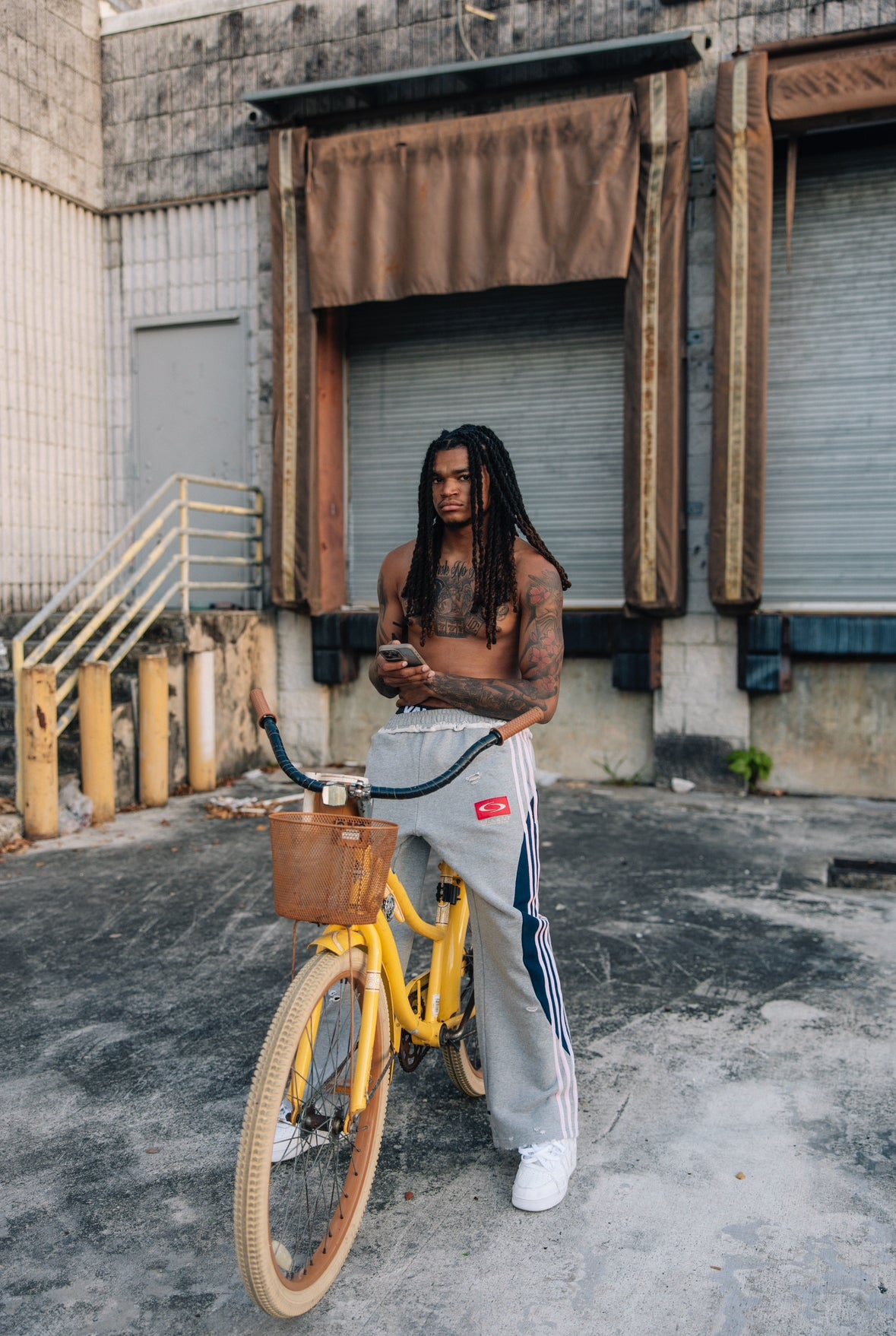 Opulent Sweatpants (gray) French Terry - Oversized - Distressed